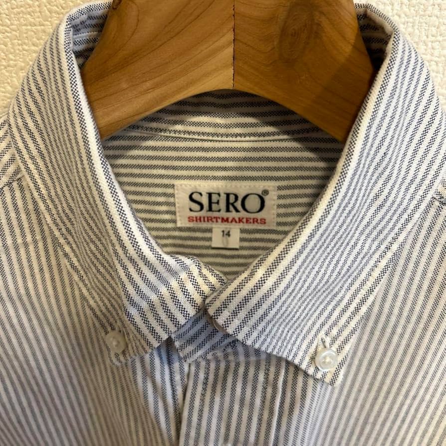 【未使用品】SERO（セロ） プルオーバーシャツ キャンディーストライプネイビー Amazon.co.jp: SEROセロ プルオーバーシャツ キャンディー
